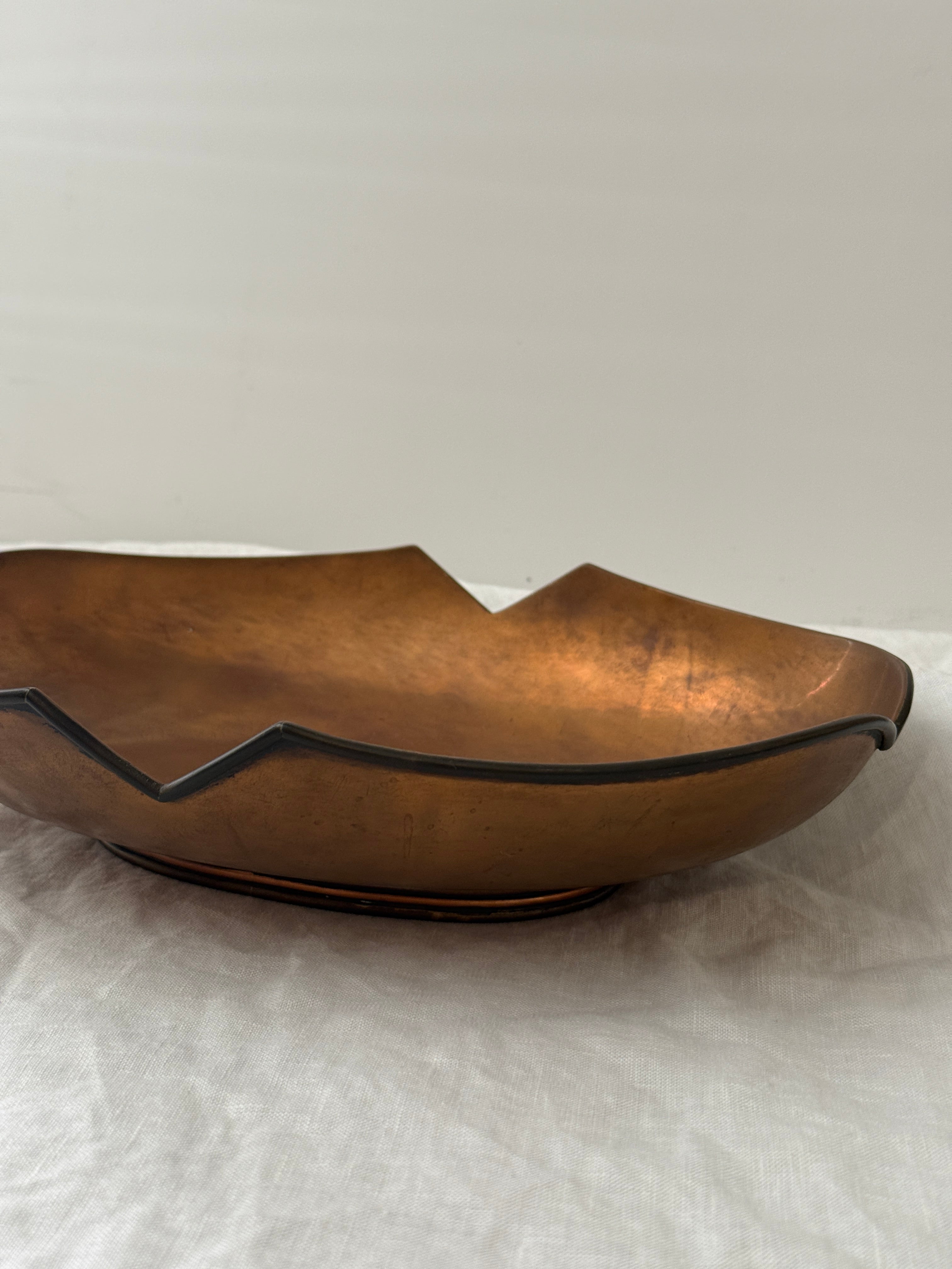 Vintage Copper Petal Bowl