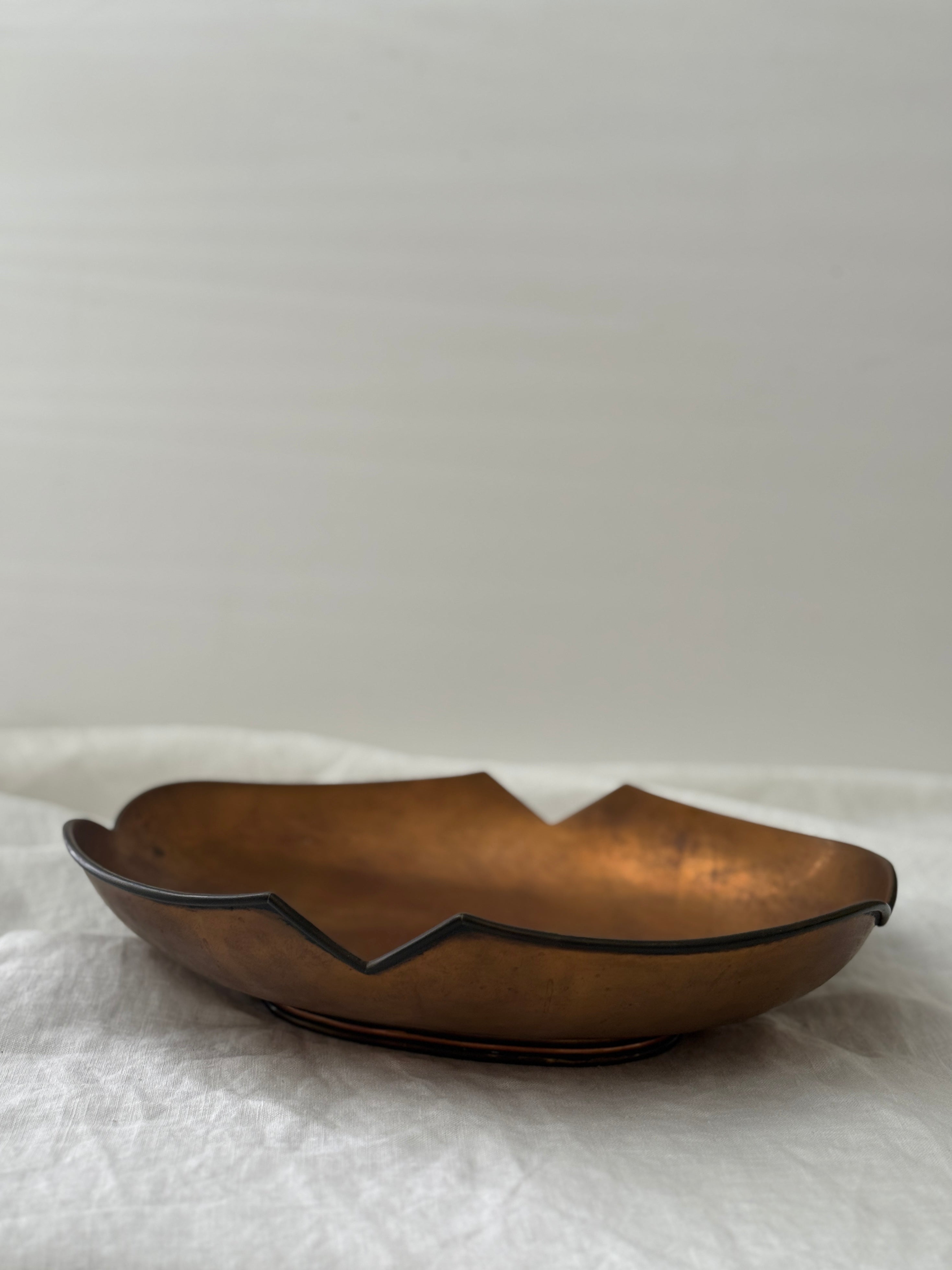 Vintage Copper Petal Bowl