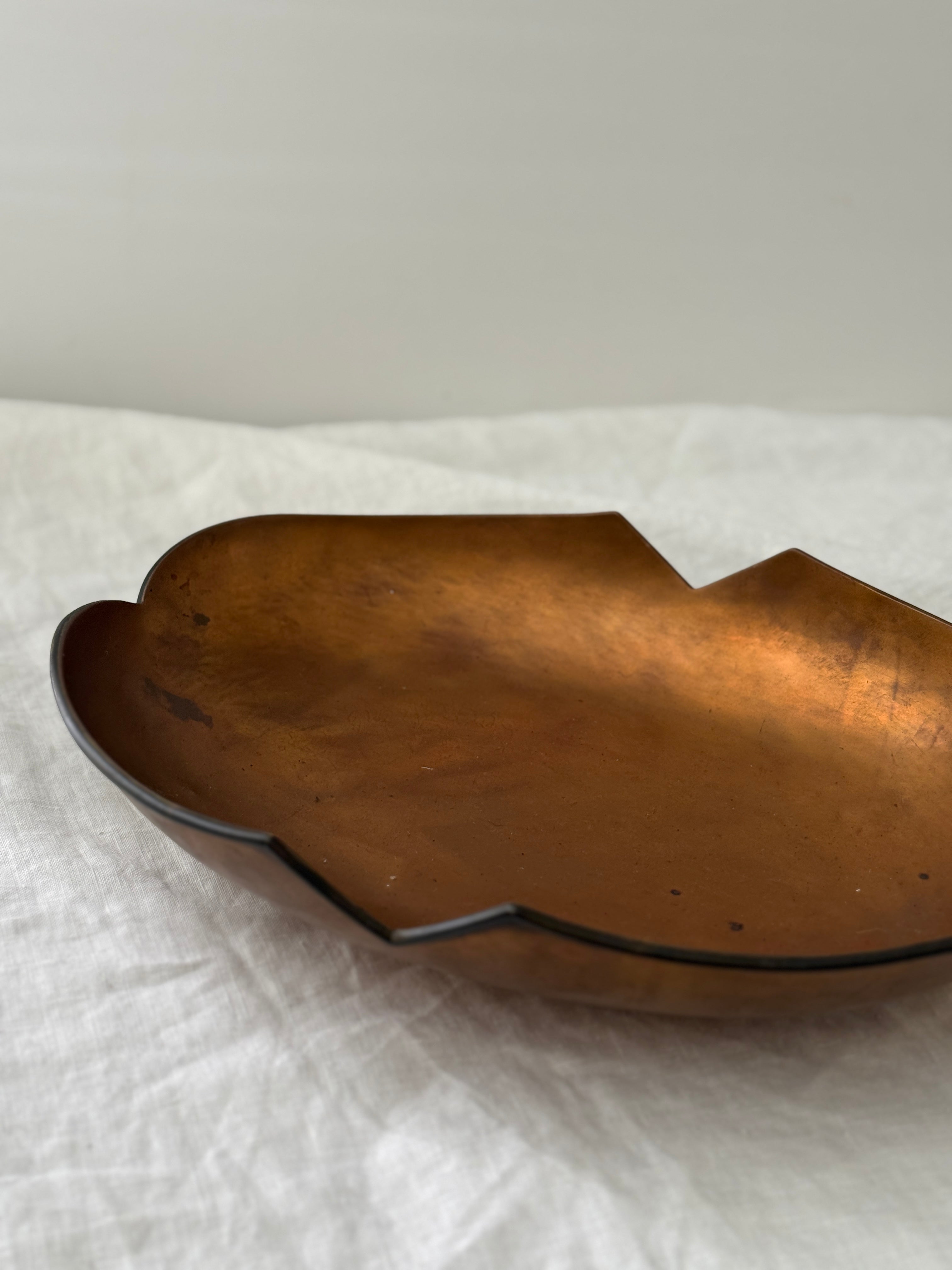 Vintage Copper Petal Bowl