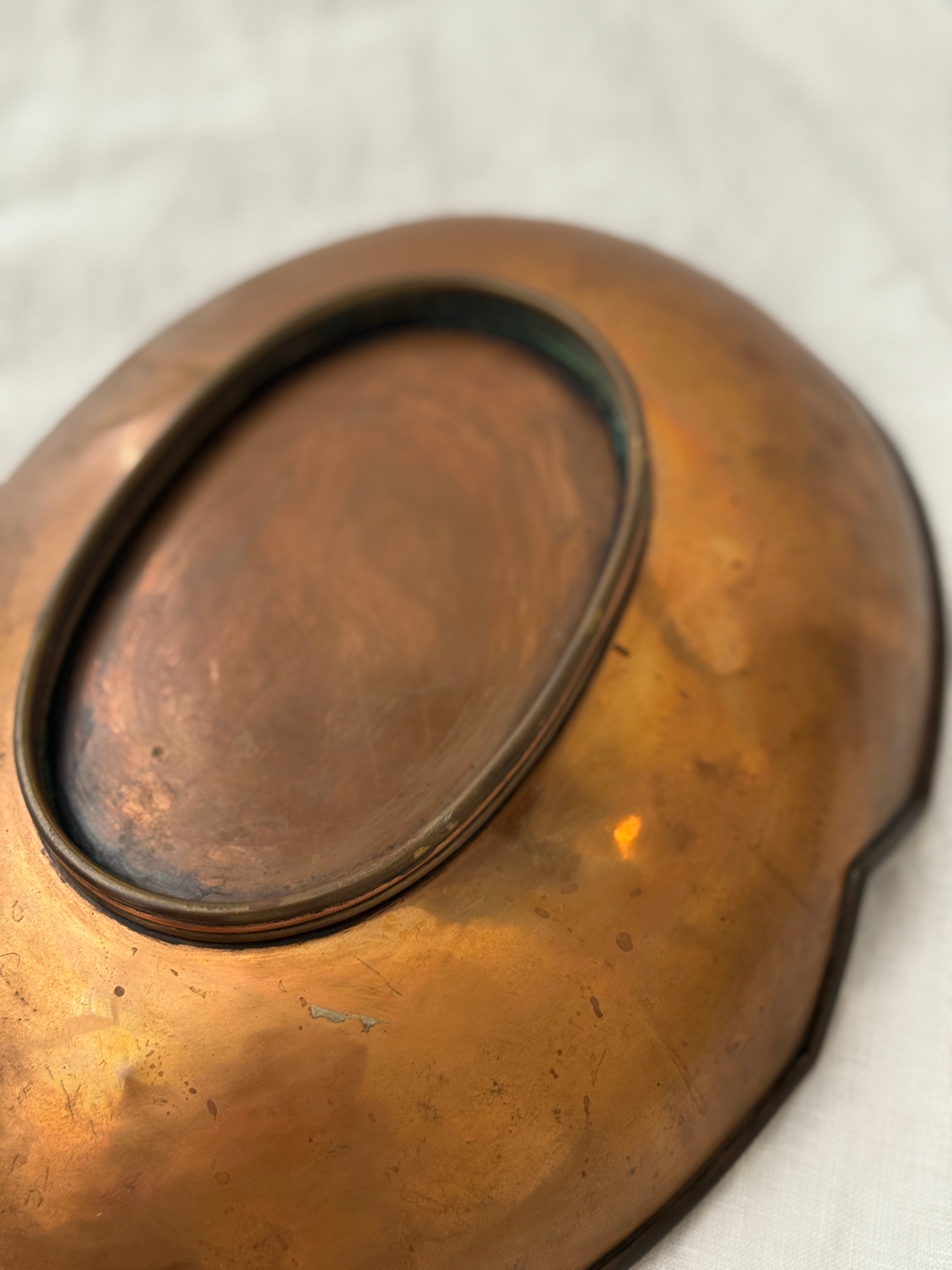 Vintage Copper Petal Bowl