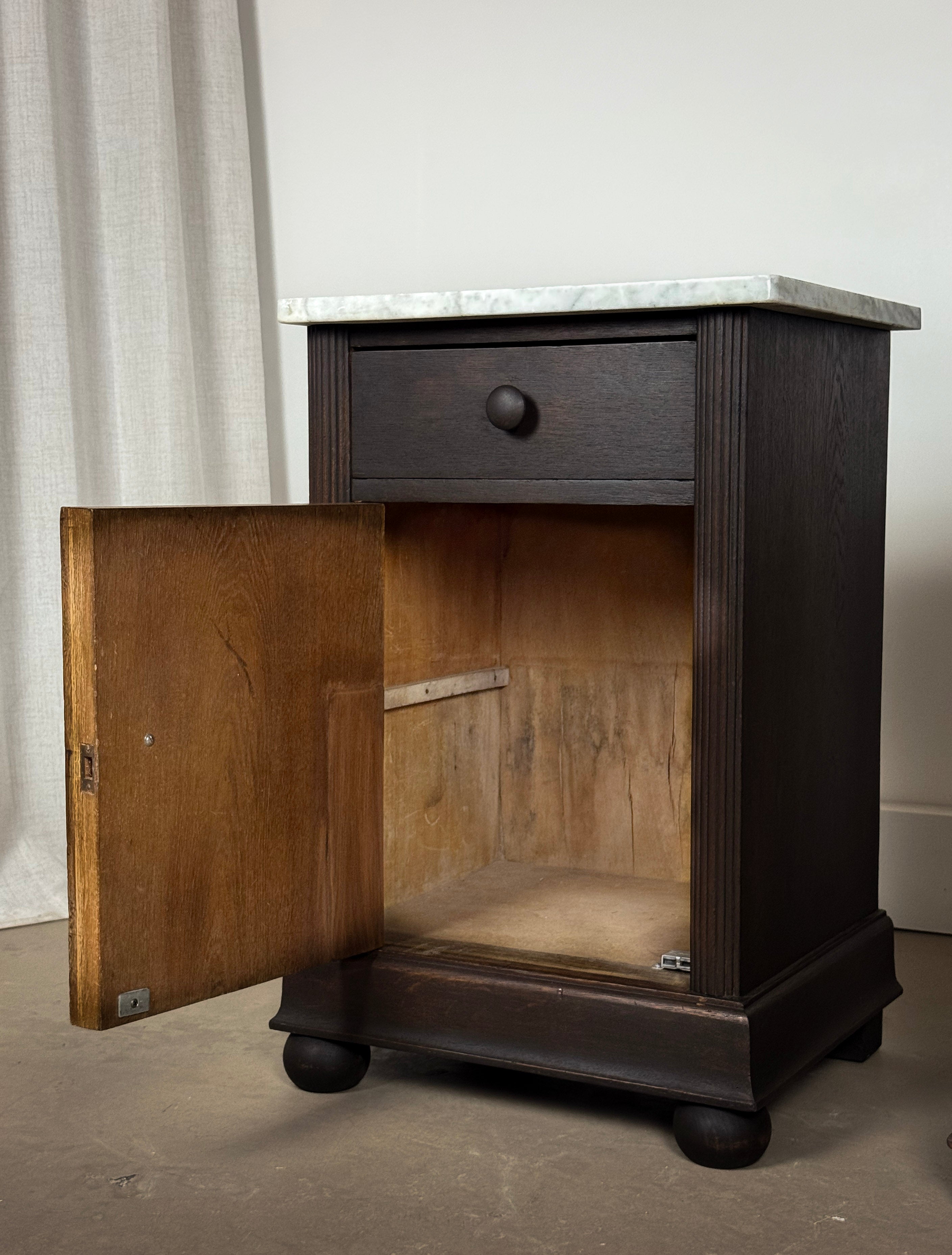 Antique Nightstands with Marble Top