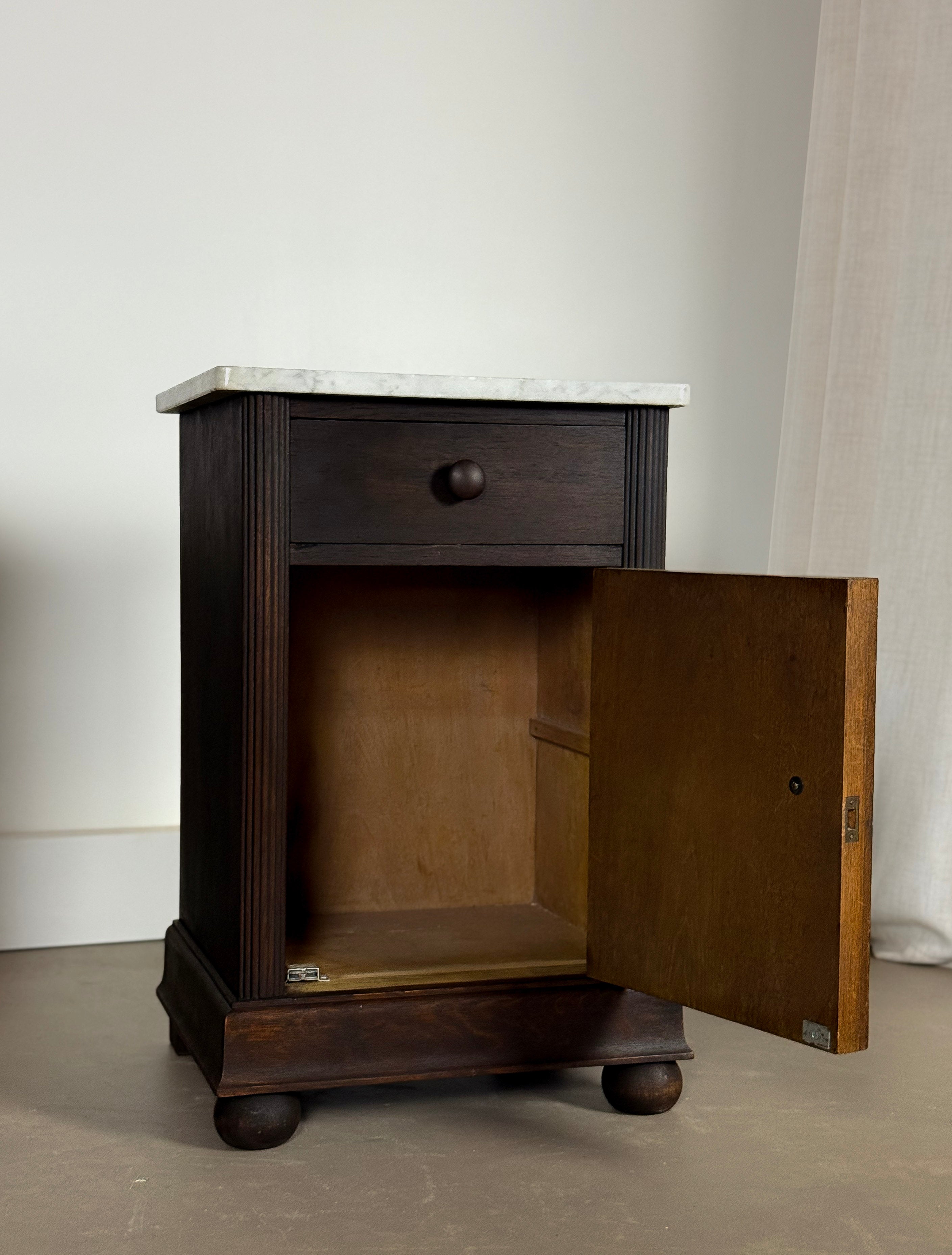 Antique Nightstands with Marble Top