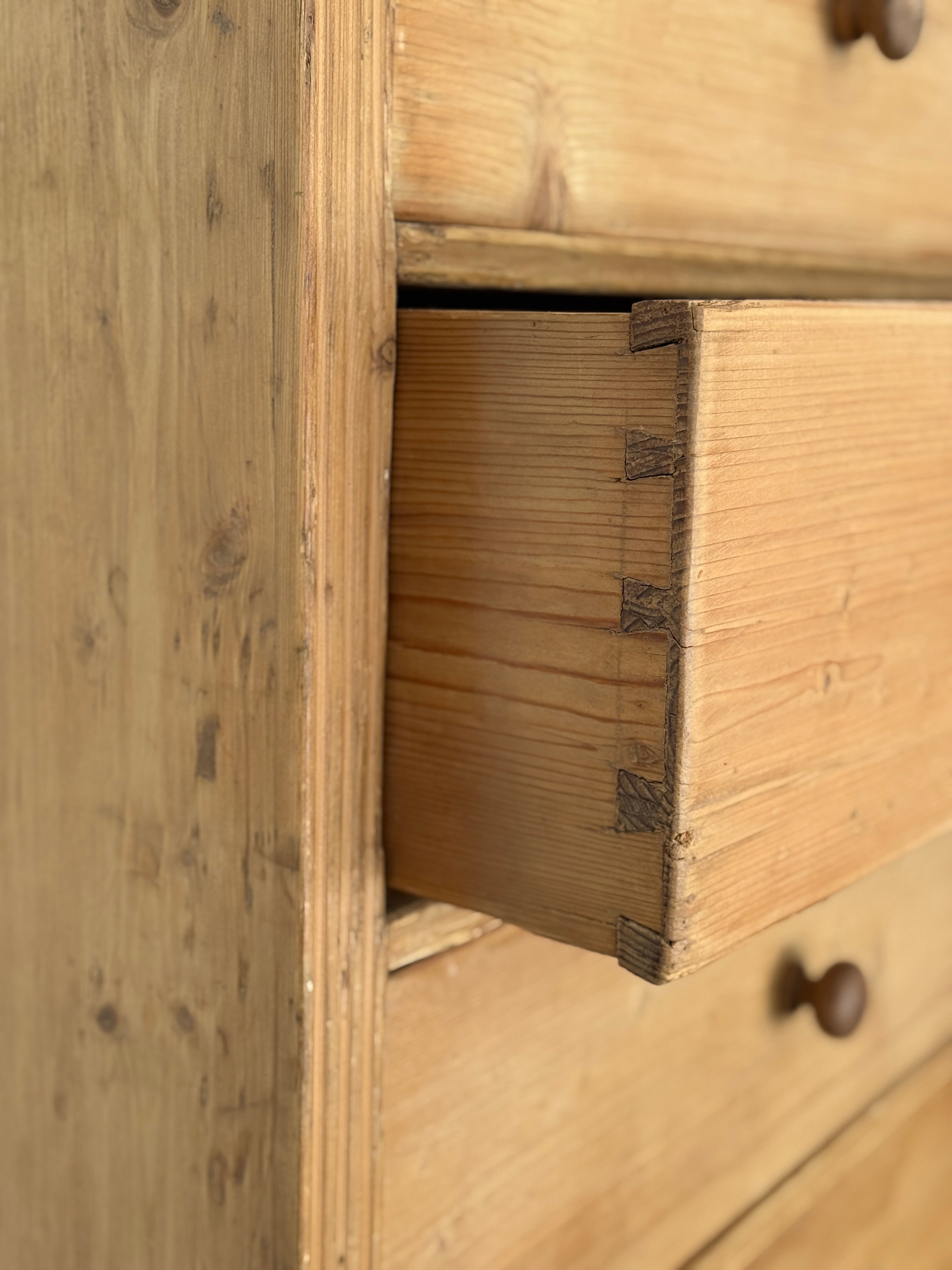 Large Antique Pine Chest of Drawers