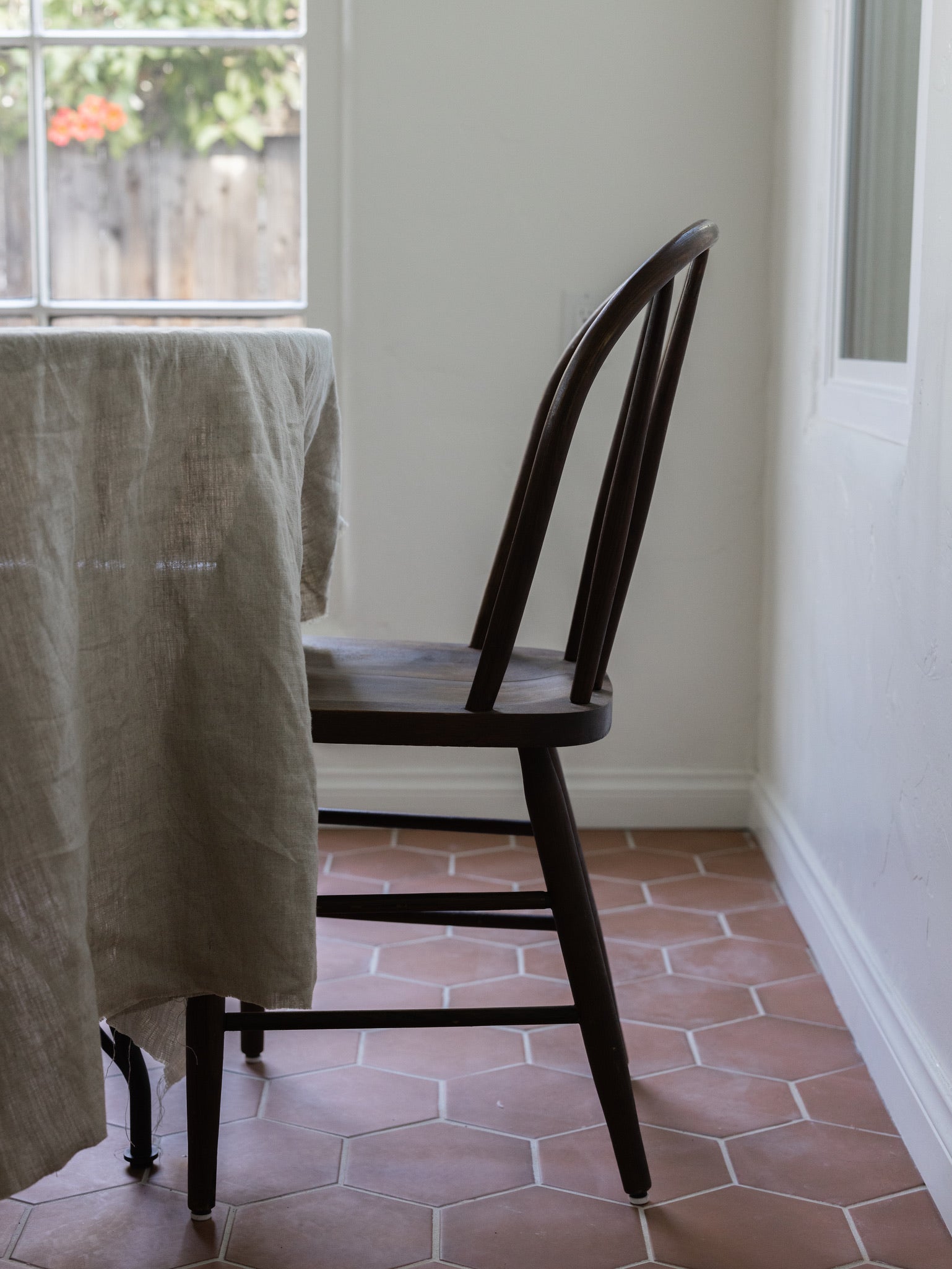 Antique Spindle Back Farm Chairs (set of 4)