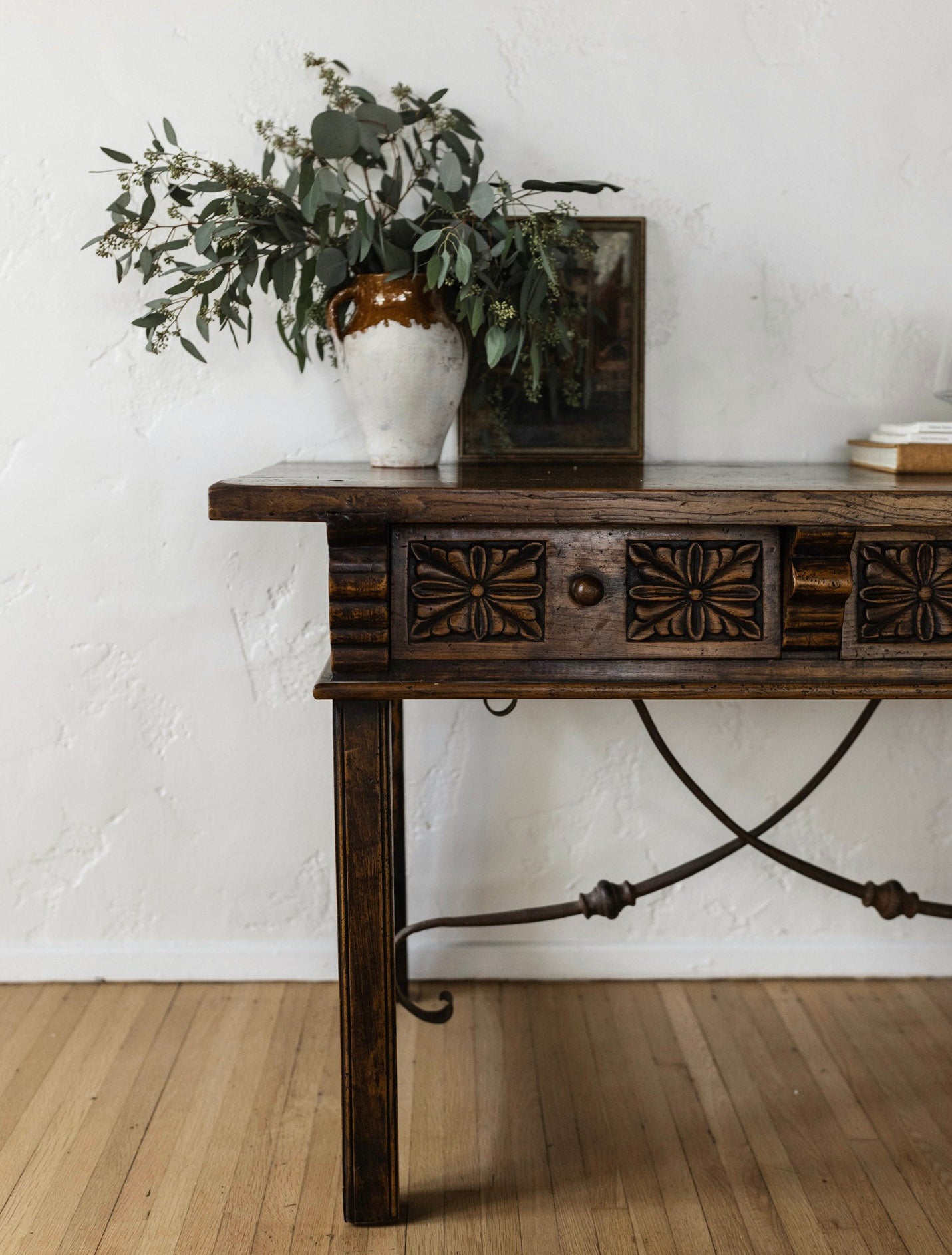 Antique Spanish Elm Writing Desk
