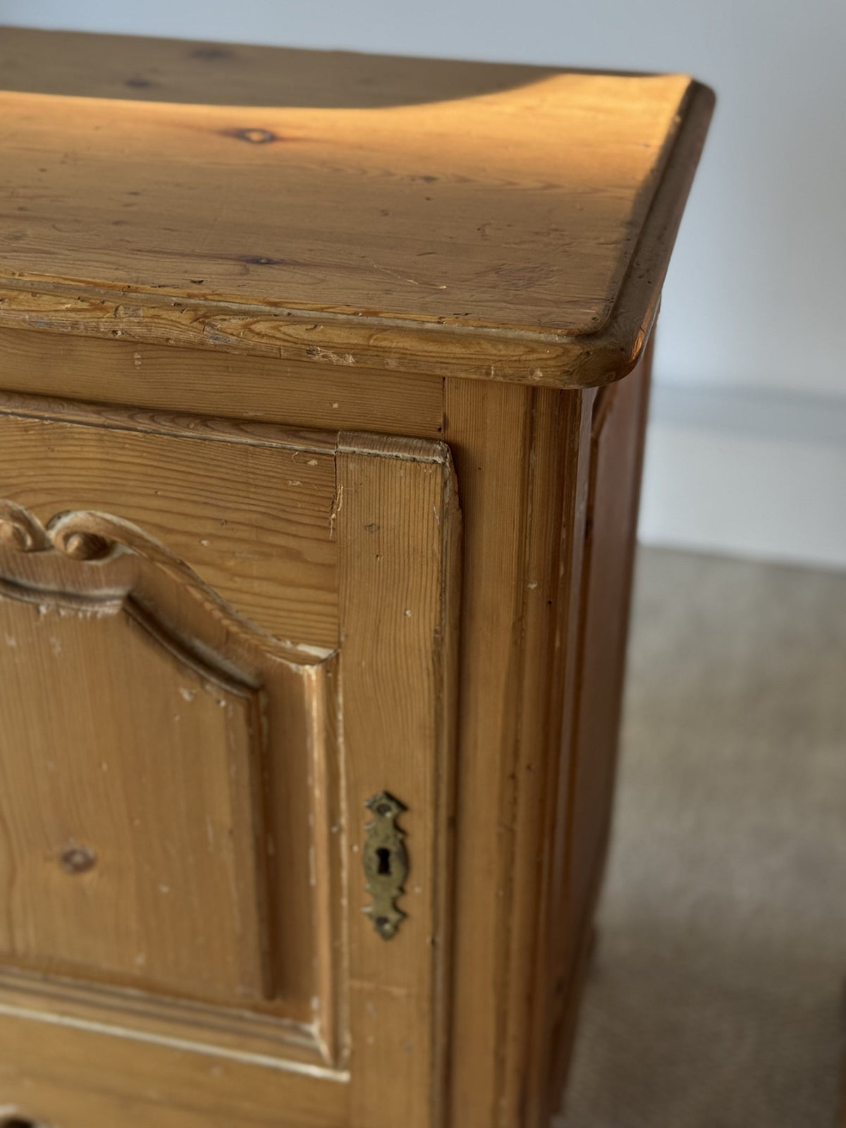 Vintage French Provincial Style Pine Nightstands